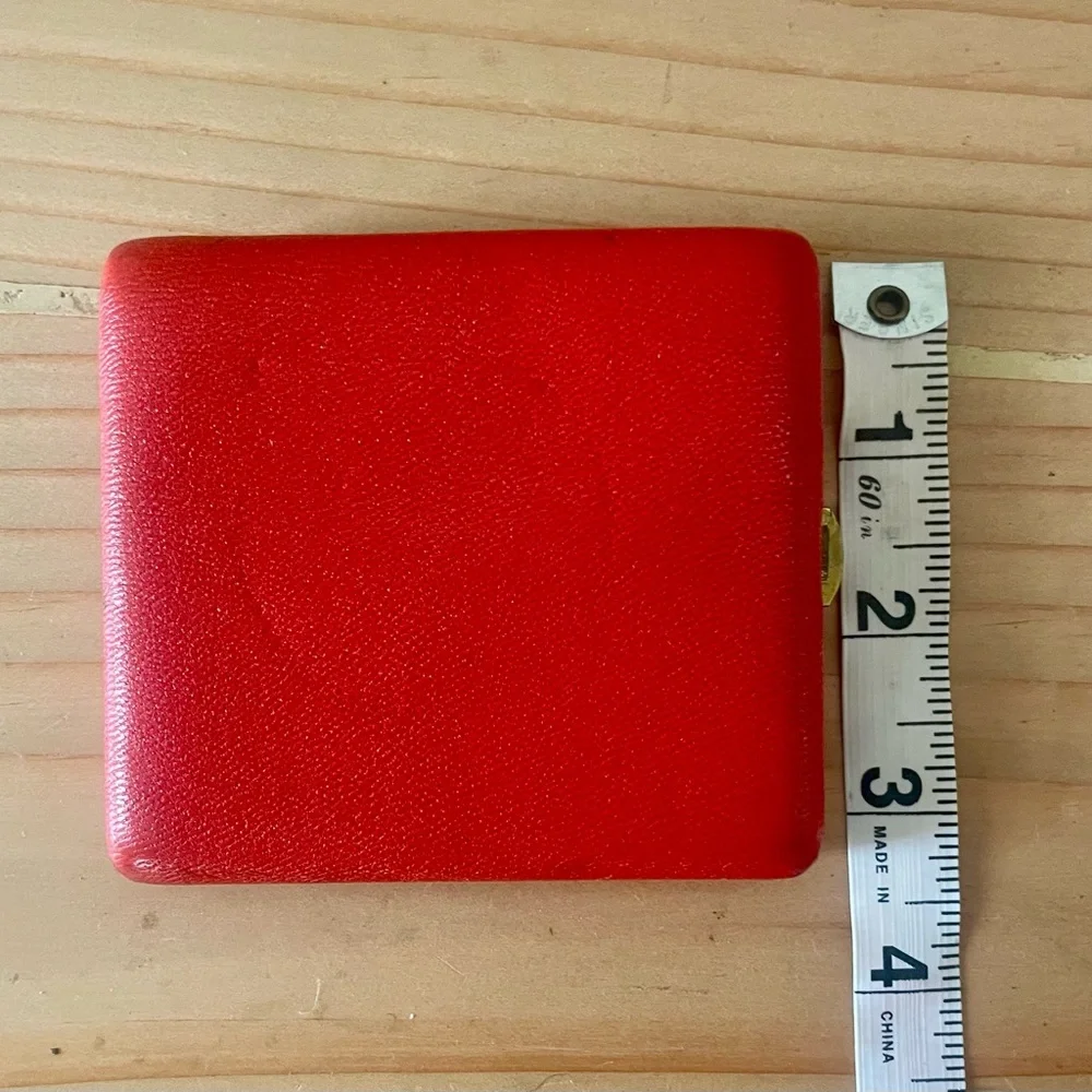 dunhill wallet card cigarette red leather case germany‎ collectible unisex